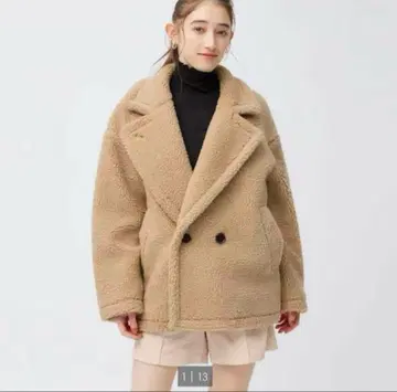 [ 새상품 ] GU 보아 하프 코트