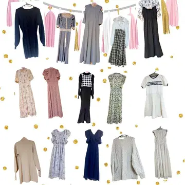 여성용 원피스 세트 15벌