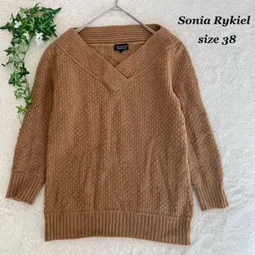Sonia Rykiel 소니아 리키엘 (38) 브라운 니트 스웨터