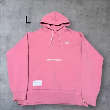 AAPE NOW KINT PULLOVER HOODIE 핑크 후드티 L