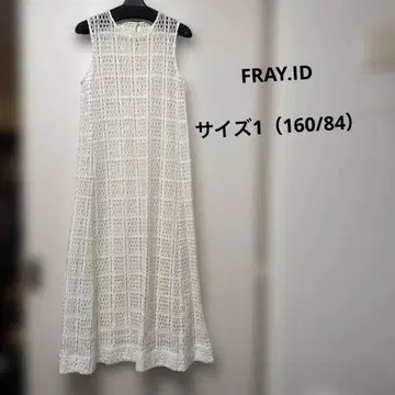 프레이 아이디 화이트 레이스 슬리브리스 원피스