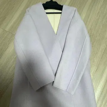 FRAY I.D 연보라 롱 코트