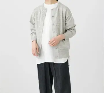 카구레 린넨 크루넥 가디건 그레이 URBAN RESEARCH