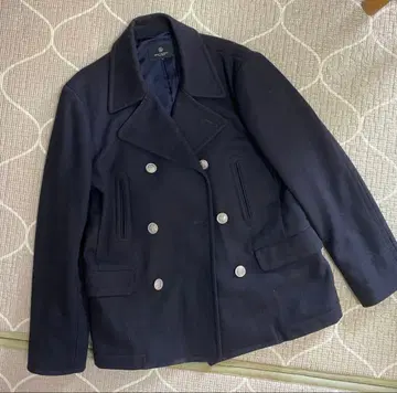 유나이티드 애로우즈 뷰티 앤 유스 M 네이비 피 코트 네이비