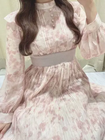 evelyn 플라워 리브 원피스