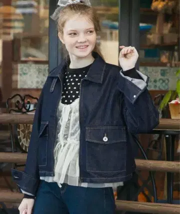 [새상품] BONLECILL 2way 데님 크롭 트랙 자켓 G