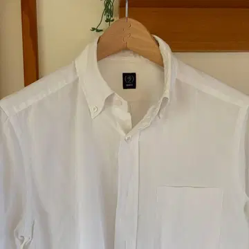 beams F 화이트 드레스 셔츠 긴팔 코튼