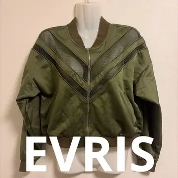 EVRIS 올리브 메쉬 블루종