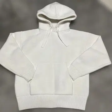 화이트 후드 부착 후드티 L 사이즈
