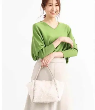 컨디션 최상 미쉘클랑 퍼 소재 숄더백 박스형