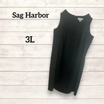 슬리브리스 원피스 [ 3L ] 블랙 [ Sag Harbor ] 빅 사이즈