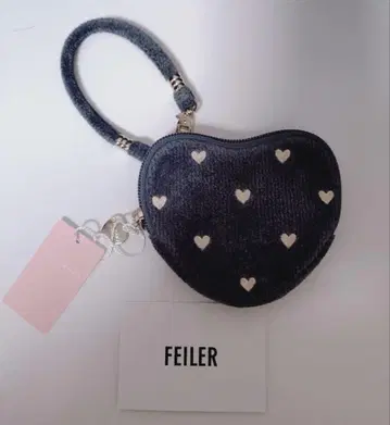 미사용 택 포함 페이러 러브러리 하트 하트형 파우치 그레이