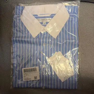 U.S. POLO ASSN 파랑과 화이트 스트라이프 셔츠 M