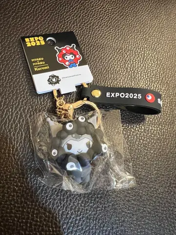 산리오 블랙 미야쿠미야쿠 오사카 간사이 만박 입체 마스코트 스트랩 쿠로미