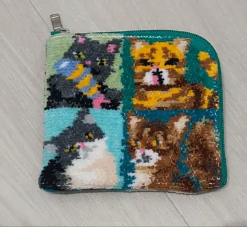 페이러 스퀘어 파우치 룩! 마이 캣 미사용 새상품 택 없음