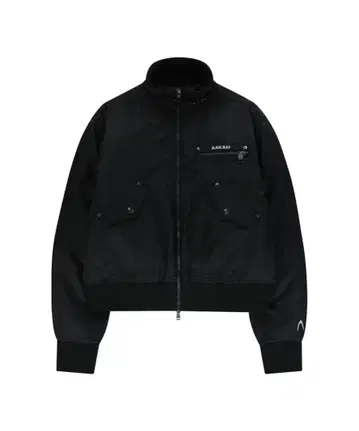 AAKAM High-Neck Bomber Jacket (Black)