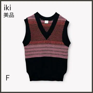 [ iki 이키 ] V넥 그라데이션 니트 베스트/새상품급/성숙 캐주얼