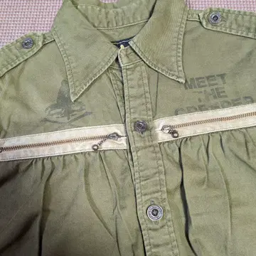 HYSTERICGlamour 밀리터리풍 셔츠 올리브 그린