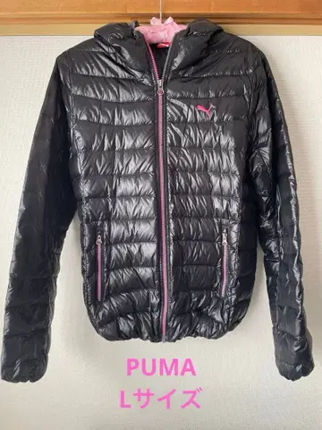 PUMA 후드 부착 블랙 다운 자켓