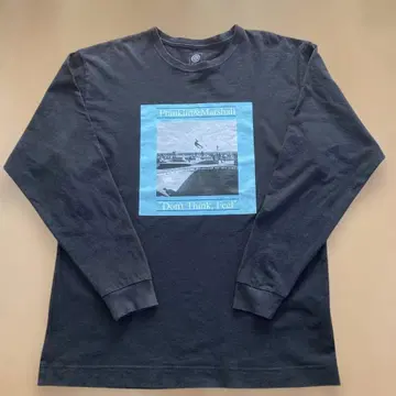 SiX SENCE RECORD 프린트 긴팔 T셔츠 롱티