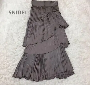 SNIDEL 새상품급 플리츠 캉캉 스커트 브라운