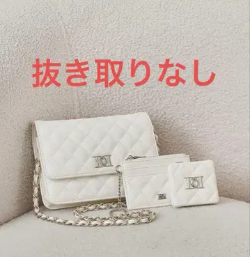 Darich 다리치 백 DD 로고 퀼팅 트래블 세트 화이트