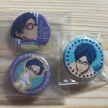Free! 하이스피드 류가자키 레이 혜택 미니 캔뱃지 3종 세트