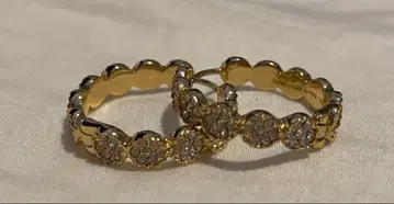 케이트 스페이드 크리스탈 후프 귀걸이