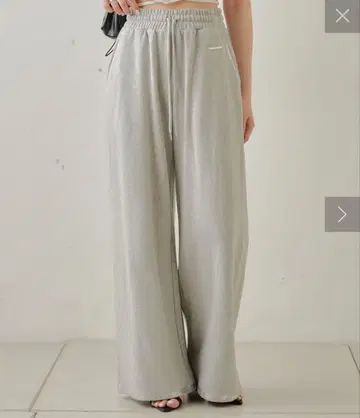 Chico 호일 프린트 와이드 스웨트 팬츠 그레이