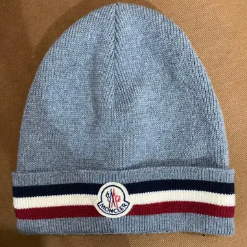 MONCLER 그레이 니트 모자 스트라이프