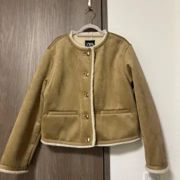 ZARA 골드 버튼 노카라 자켓 S 사이즈 미사용 새상품