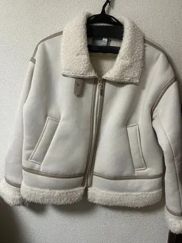 JILL by JILL STUART 페이크 무스탕 플라이트 자켓 질