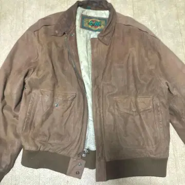 브라운 가죽 자켓