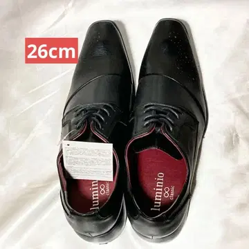 새상품 하자품 특가 블랙 비즈니스 슈즈 26.0cm luminio