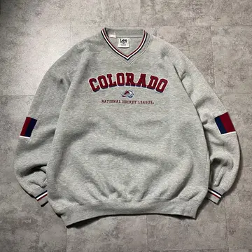 90s Lee Sport COLORADO 자수 로고 라인 리브 맨투맨
