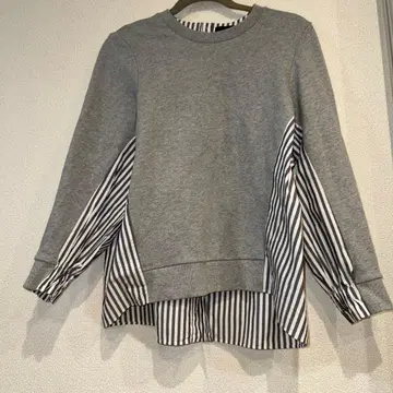 Grand Table 그레이 스트라이프 긴팔 상의