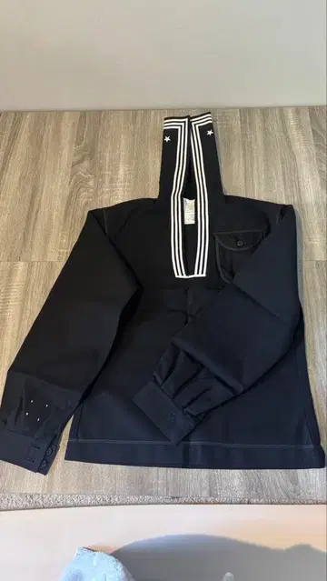 US 미국 해군 밀리터리 울 세일러 셔츠 블랙