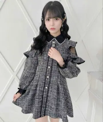 ROJITA 로지타 더블 리본 트위드 원피스