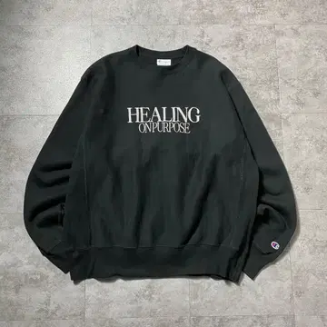 00s 챔피온 리버스 위브 자수 로고 블랙 맨투맨