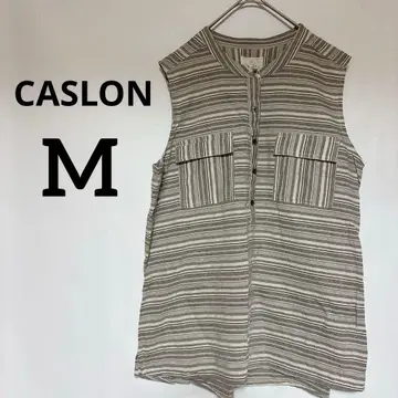 새상품급 CASLON [ M ] 스트라이프 슬리브리스 튜닉 여름 가을