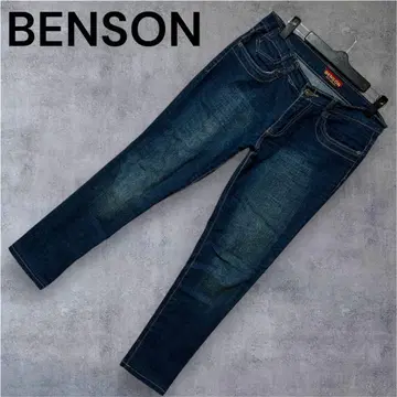 Benson 자수 다크 네이비 데님 팬츠 슬림