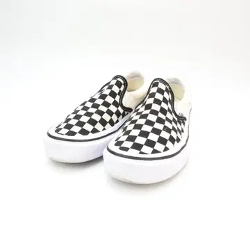 VANS 35 22.5 클래식 슬립온 체커보드 블랙 화이트/KD42