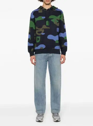 양호품 BOSS 휴고보스 시즌 패턴 실켓 코튼 후디