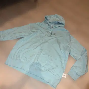 EVRIS x AN&YURI 스카이블루 후드 부착 후드티