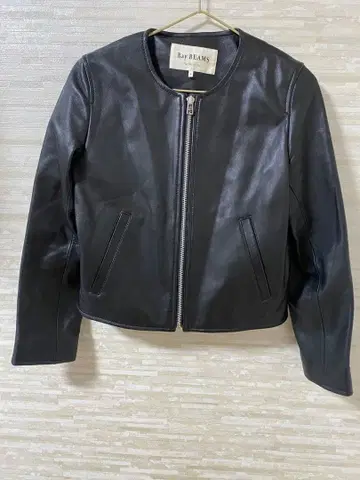 Ray BEAMS 블랙 가죽 자켓