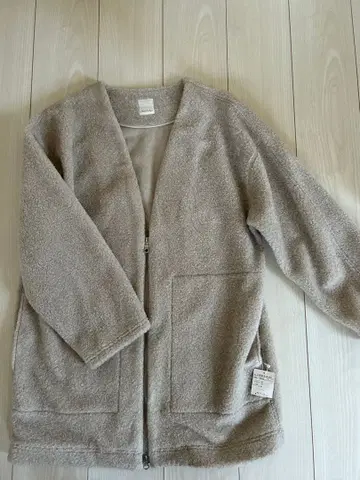 노리즈 보아 V넥 지퍼 블루종