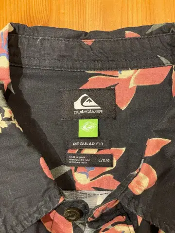 Quiksilver 알로하 셔츠 L/68 플라워 프린트
