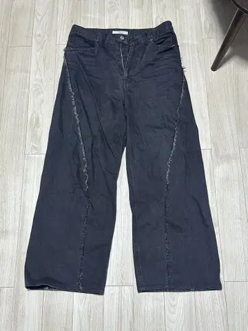 JieDa 루즈핏 데님 팬츠 다크 그레이