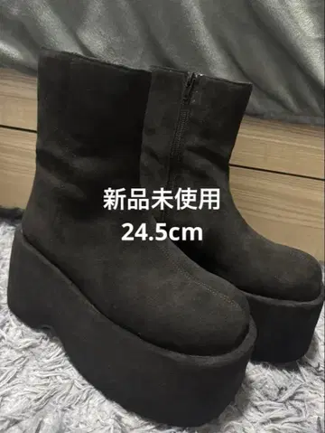 GRL 그레일 스웨이드 통굽 부츠 zr1140