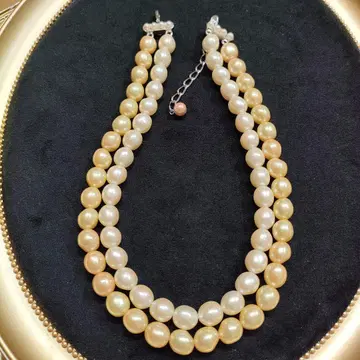 2AE16 FOXEY 로고 있음 각인 목걸이 2연